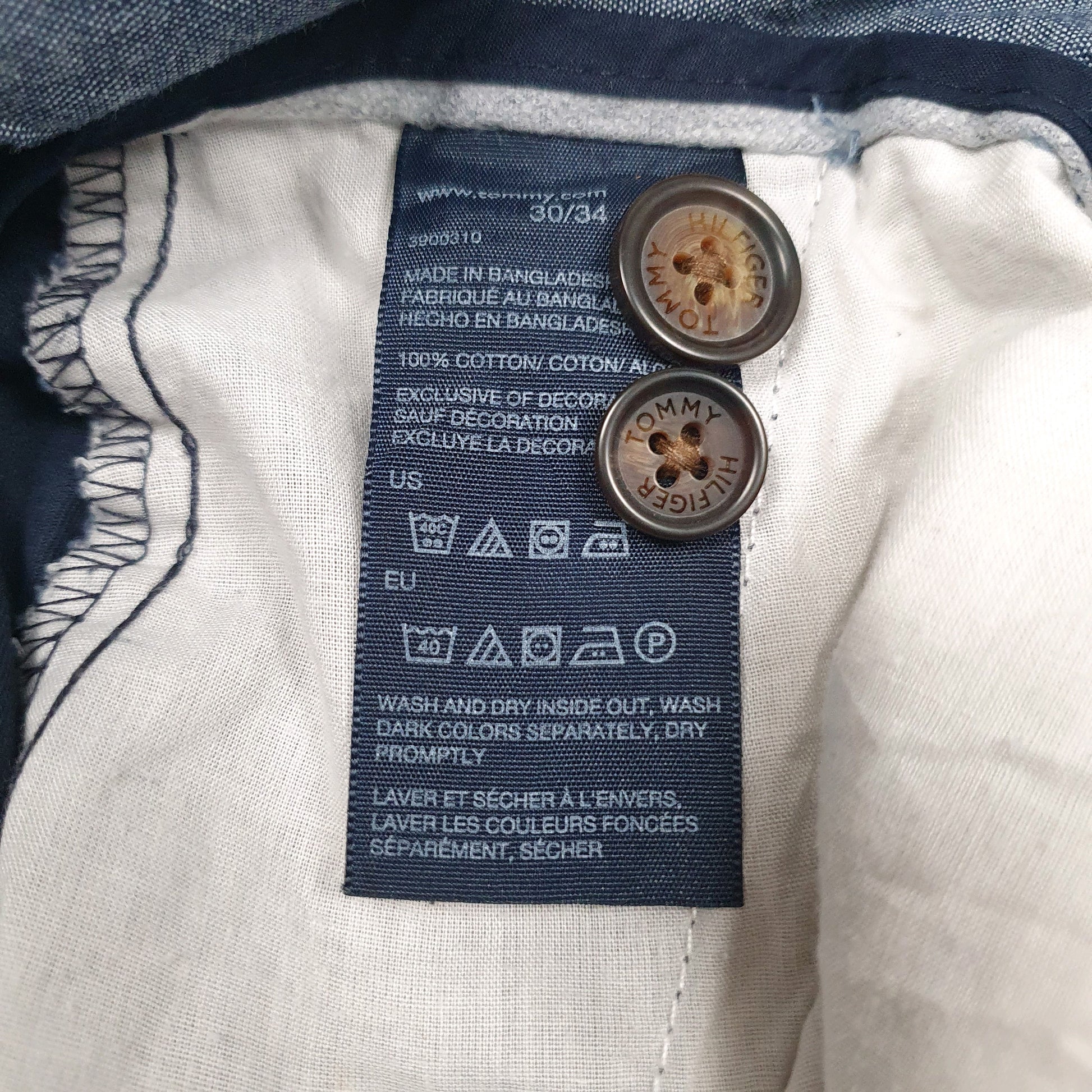 Mens Navy Tommy Hilfiger   Trousers