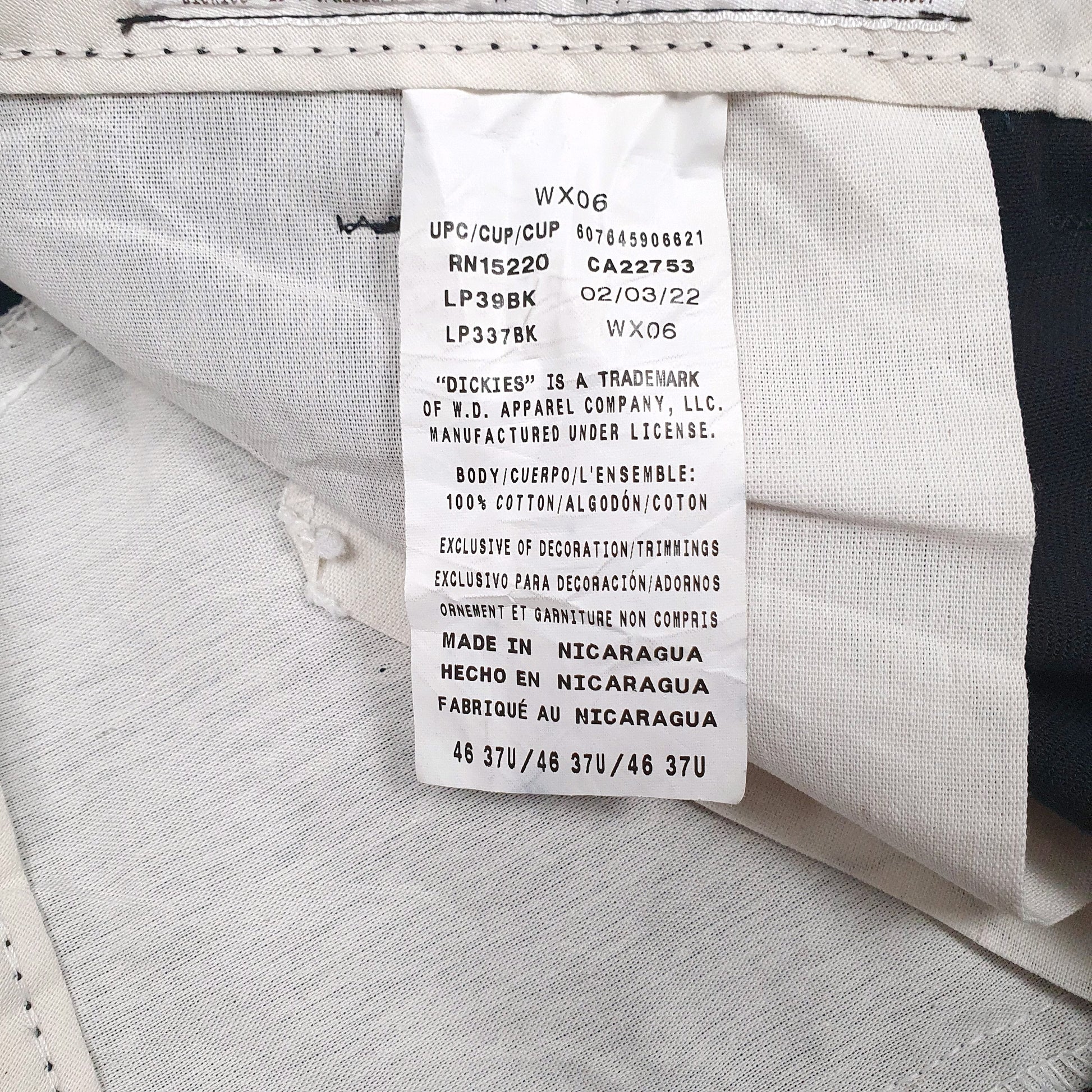 Mens Black Dickies   Trousers