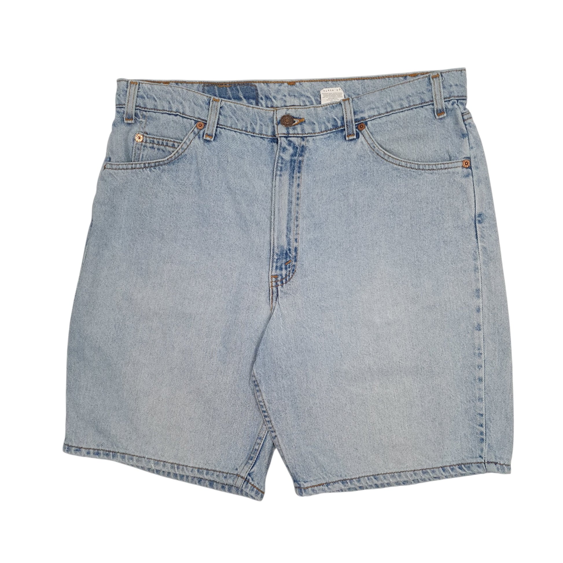 Mens Blue Levis 550 Vintage 90s Orange Tab Denim Shorts