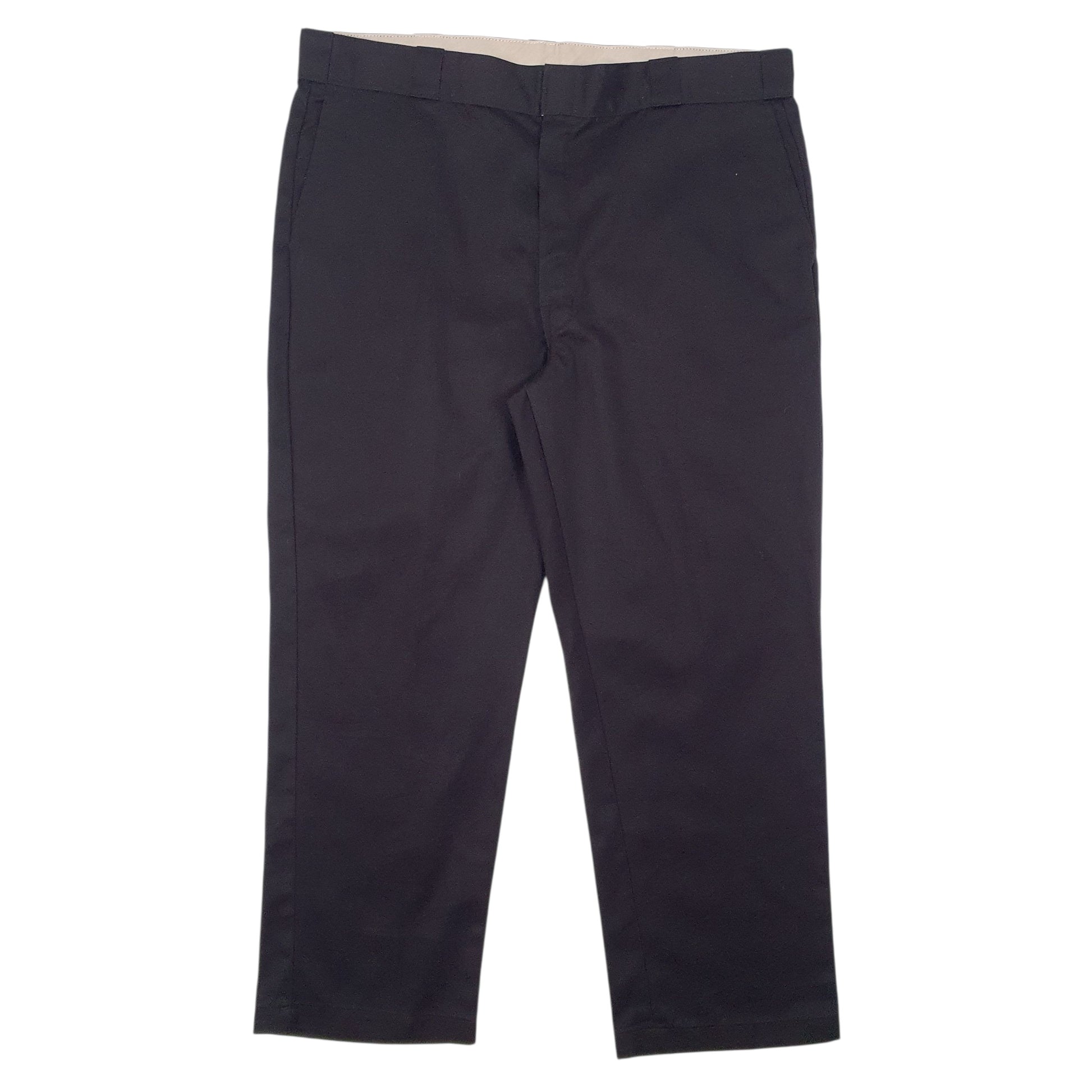 Mens Black Dickies Workwear Chino Trousers