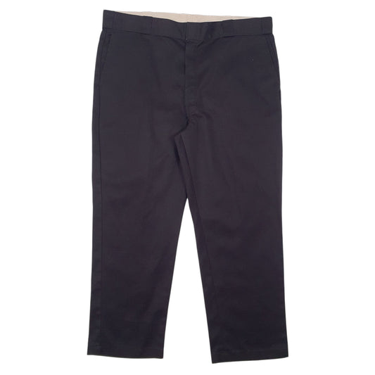 Mens Black Dickies Workwear Chino Trousers
