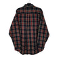 Mens Navy L.L.Bean Thick Flannel Plaid  Shirt
