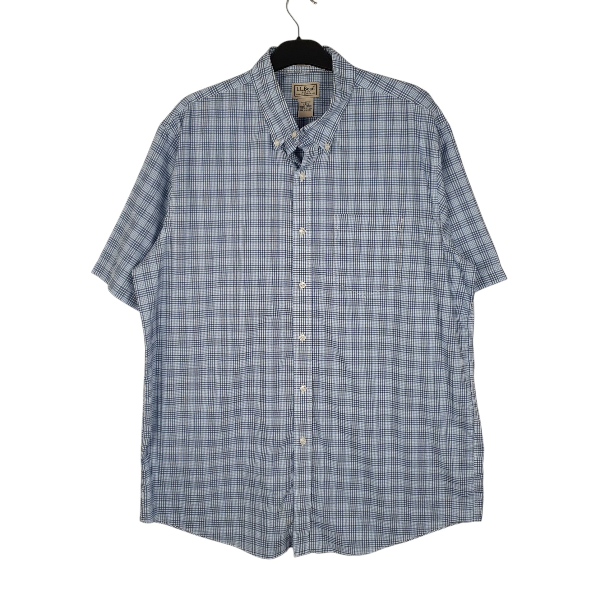 Mens Blue L.L.Bean  Short Sleeve Shirt