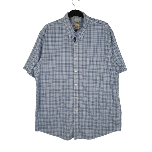 Mens Blue L.L.Bean  Short Sleeve Shirt