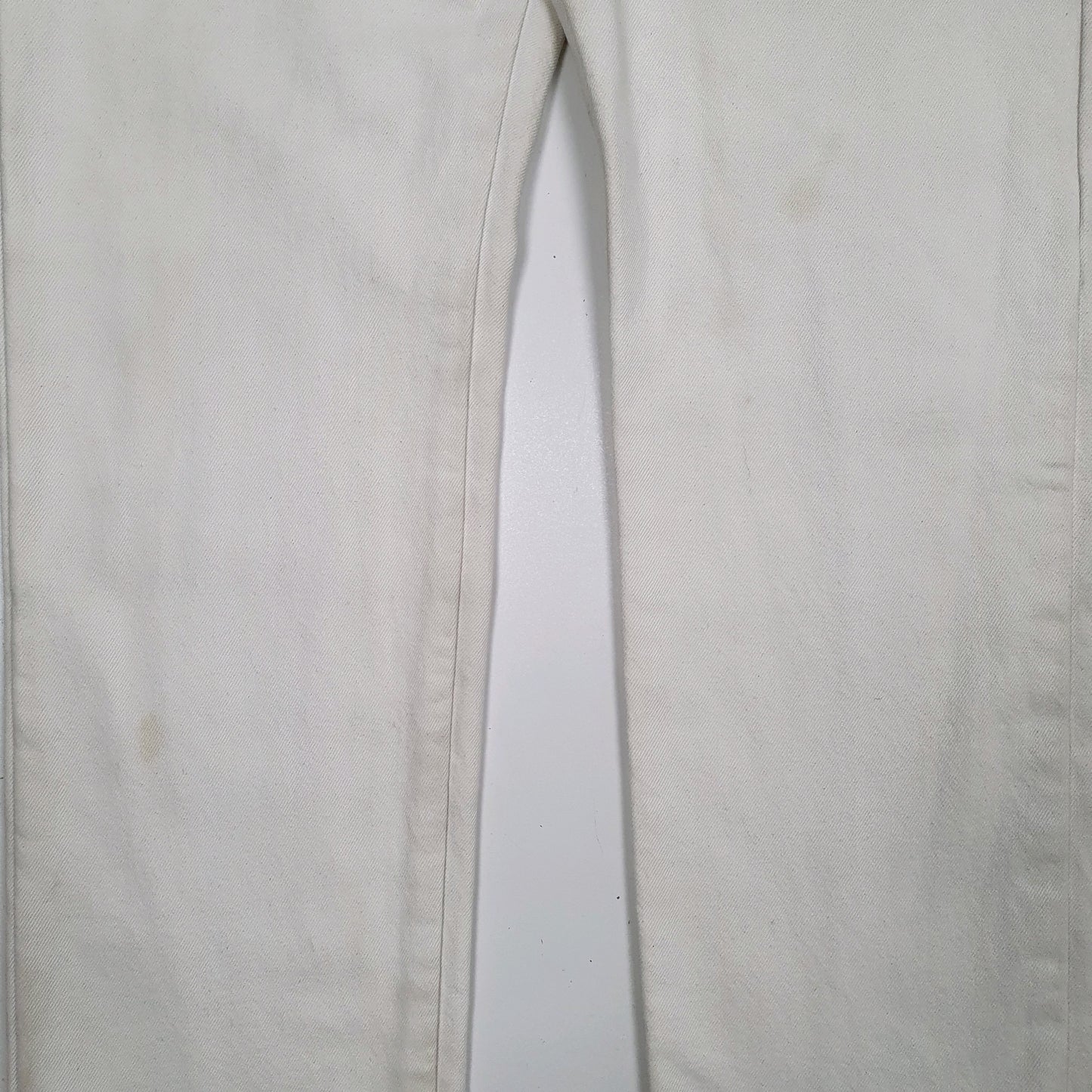 Mens White L.L.Bean Vintage 90s Made In USA Fleece Lined  Jeans