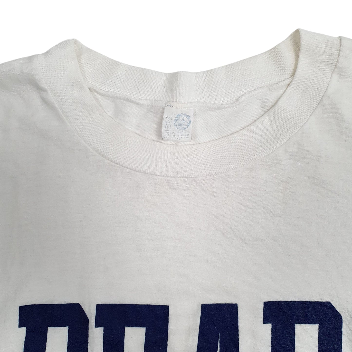 Mens White Artex Single Stitch Vintage 90s Chicago Bears NFL Full Zip T Shirt