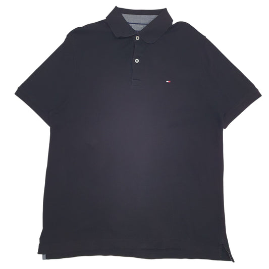 Mens Black Tommy Hilfiger  Short Sleeve Polo Shirt