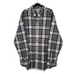 Mens Blue L.L.Bean Scotch Plaid Thick Flannel Long Sleeve Shirt