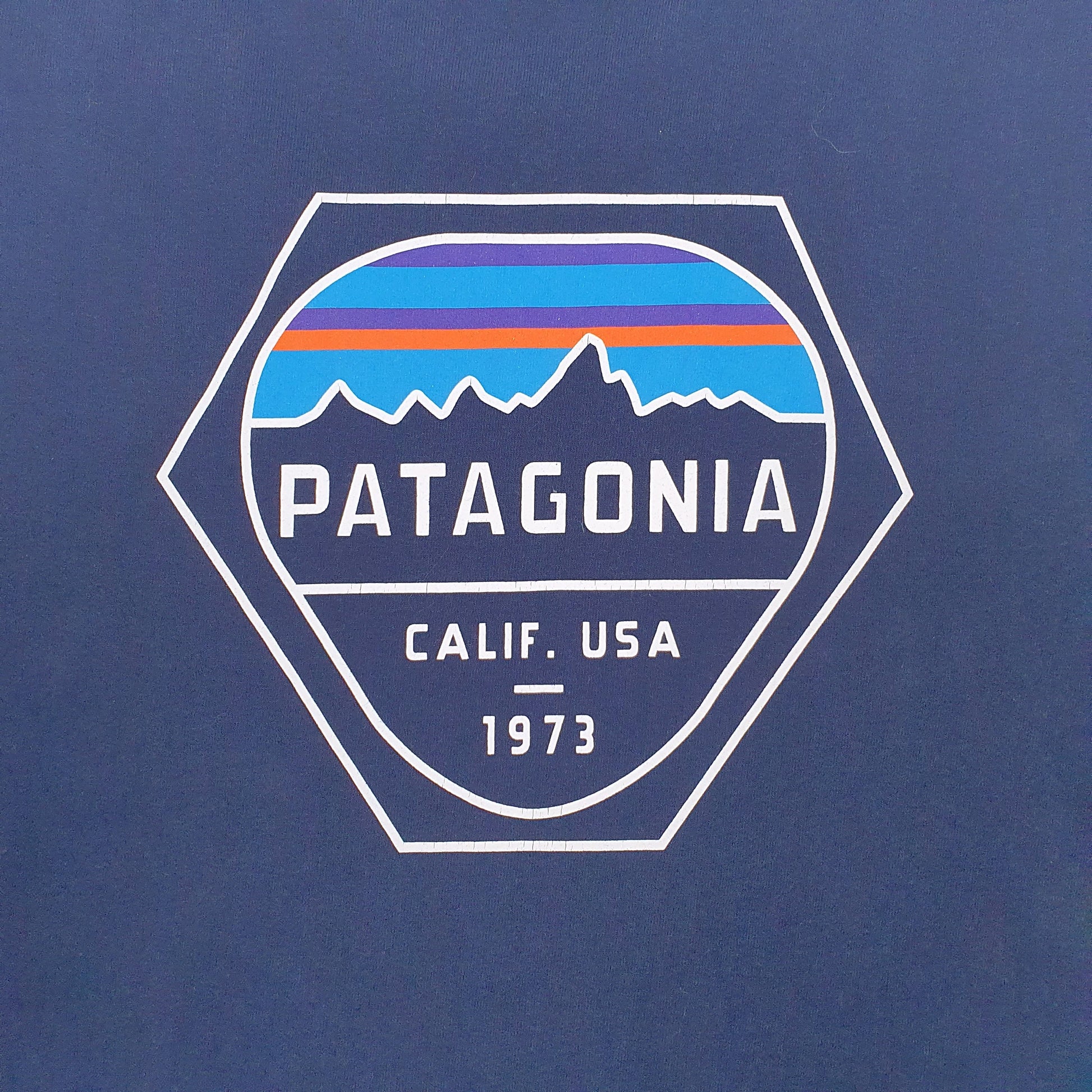 Mens Navy Patagonia   T Shirt