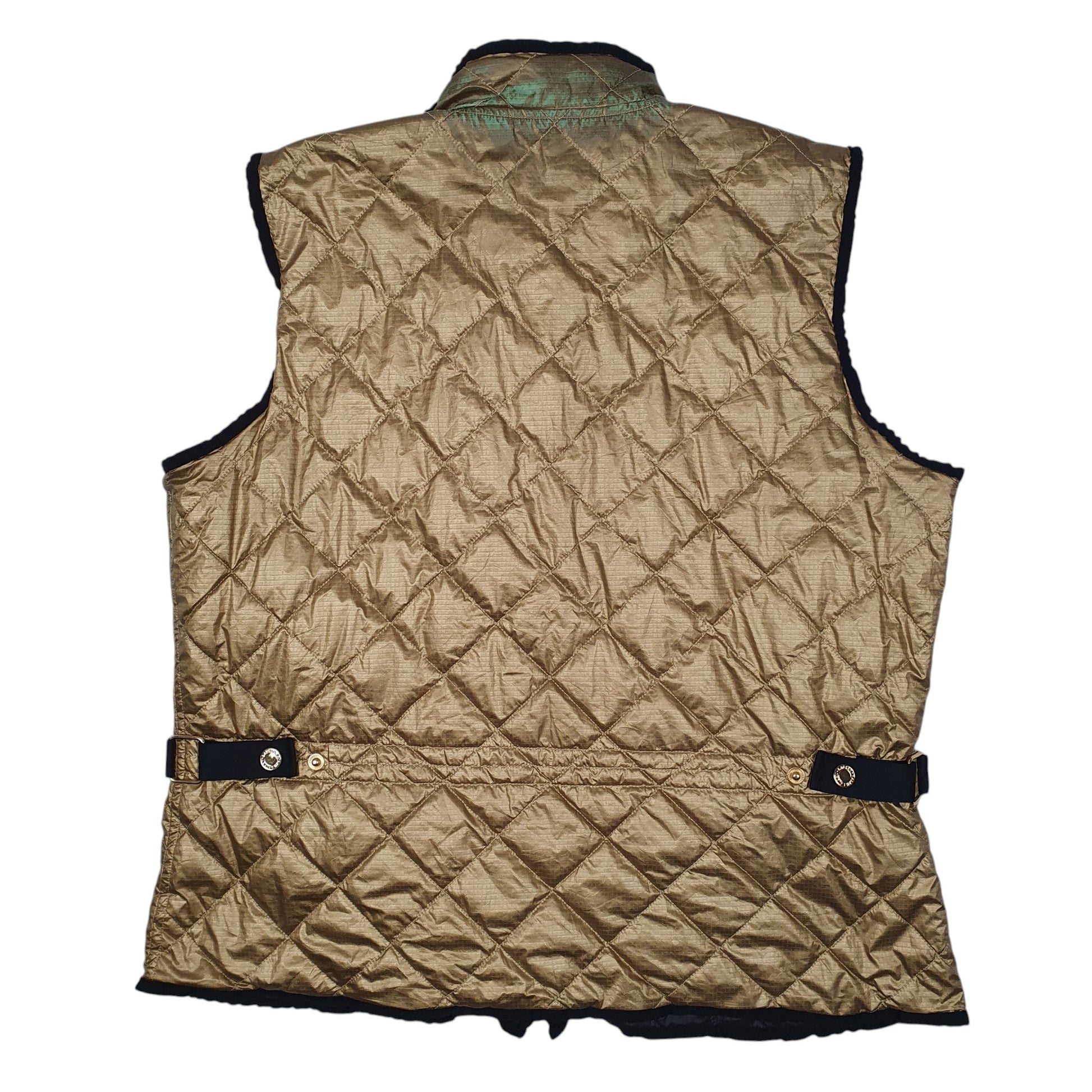 Womens Black Ralph Lauren Reversible Quilted Crewneck Coat