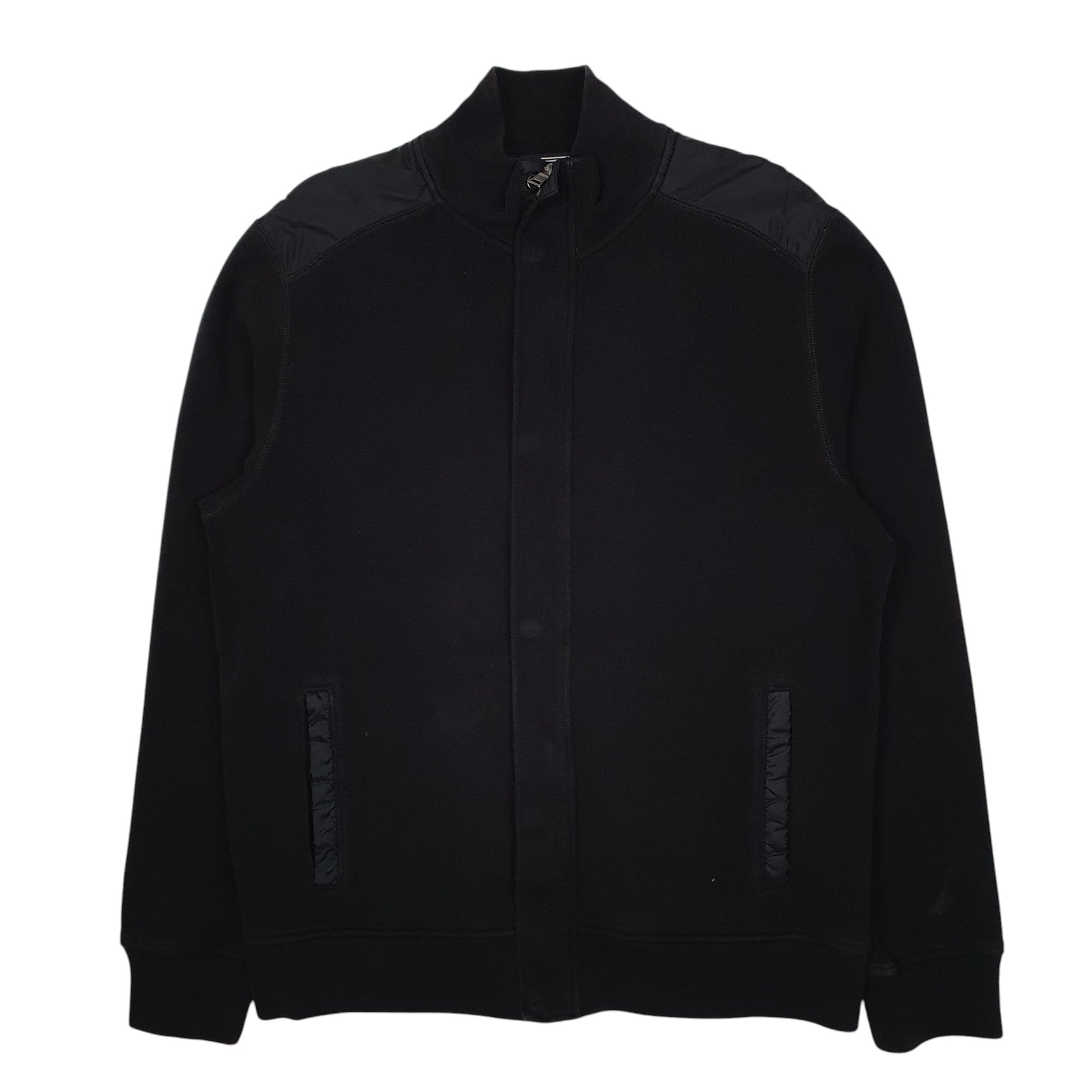 Mens Black Nautica  Full Zip Jumper