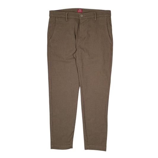 Mens Brown Levis Check Houndstooth Chino Trousers