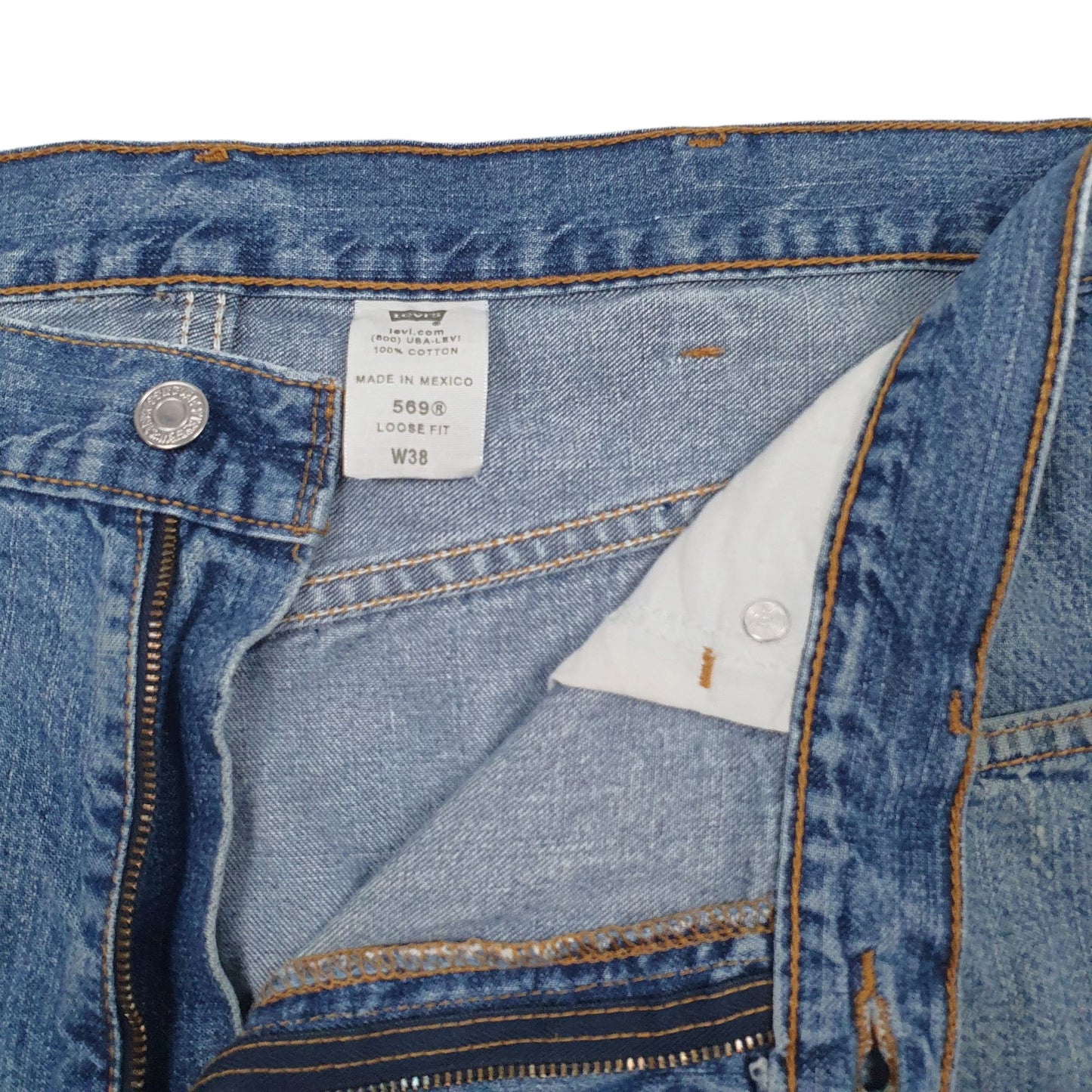 Mens Blue Levis 569 Loose Fit Hoodie Shorts