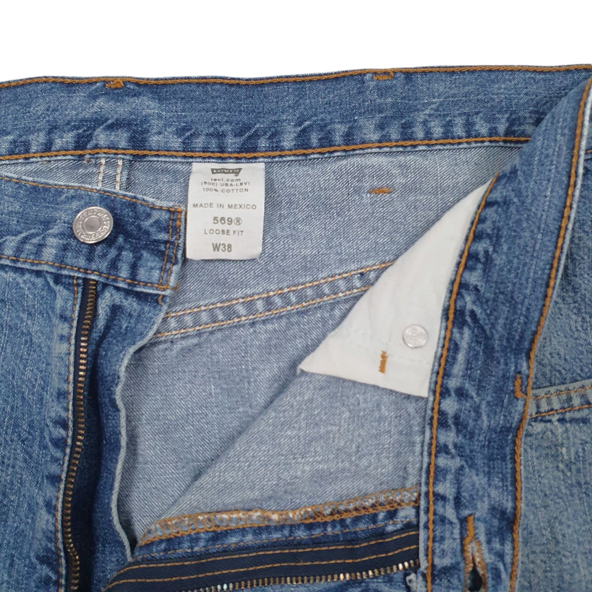 Mens Blue Levis 569 Loose Fit Hoodie Shorts