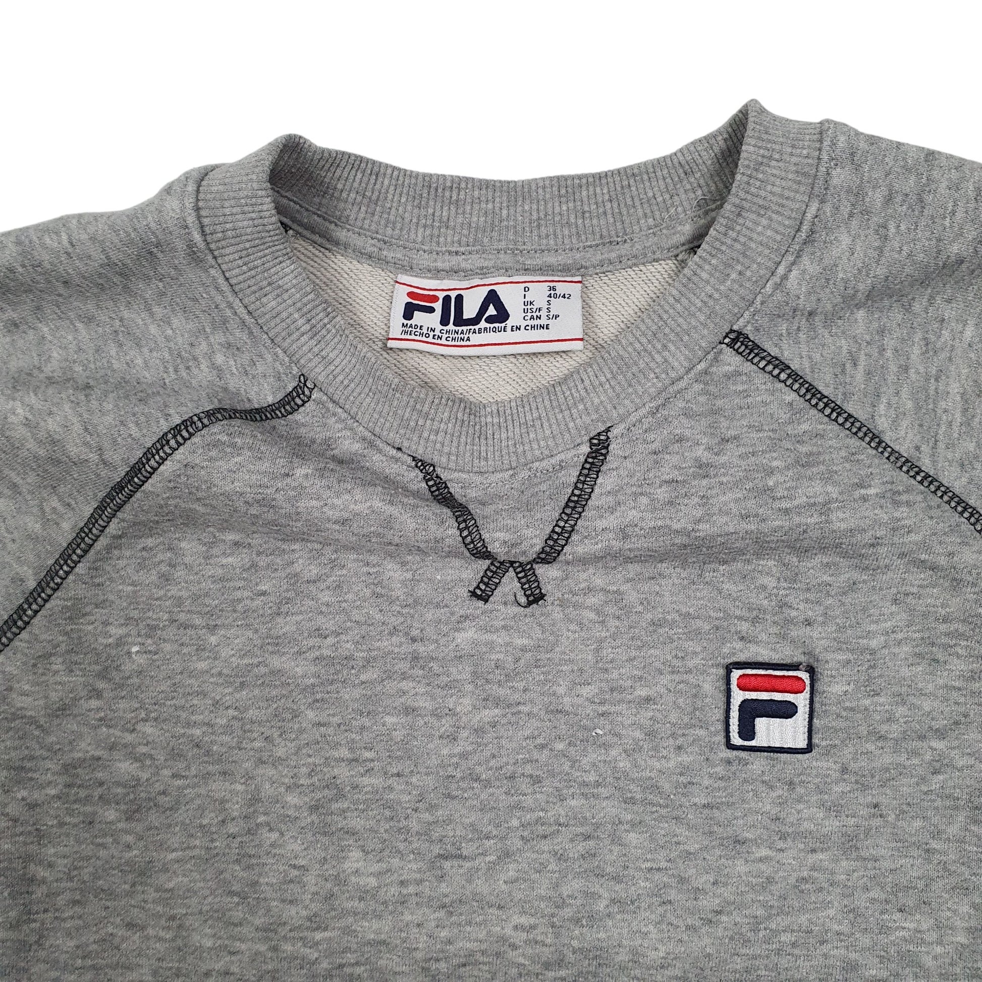Womens Grey Fila  Crewneck Jumper