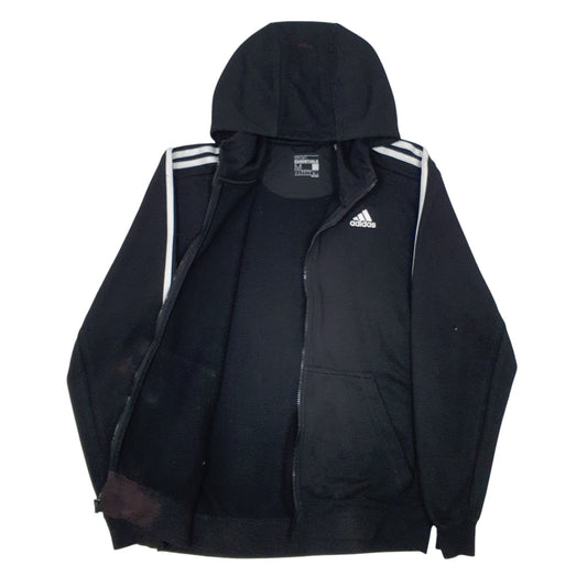 Mens Black Adidas Climalite Full Zip Jumper