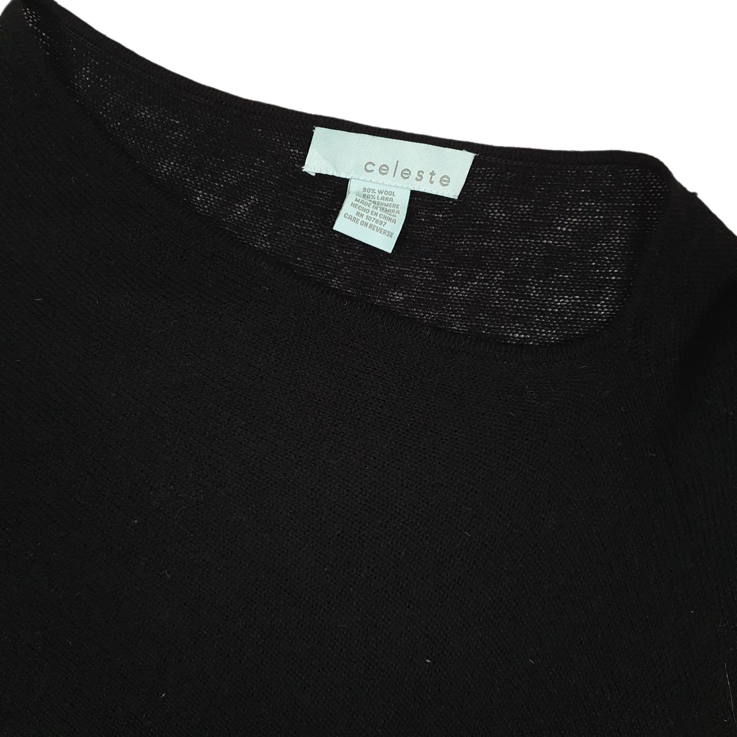Womens Black Celeste Shoal Throw Crewneck Jumper