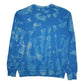 Mens Blue Champion Tie Dye Crewneck Jumper