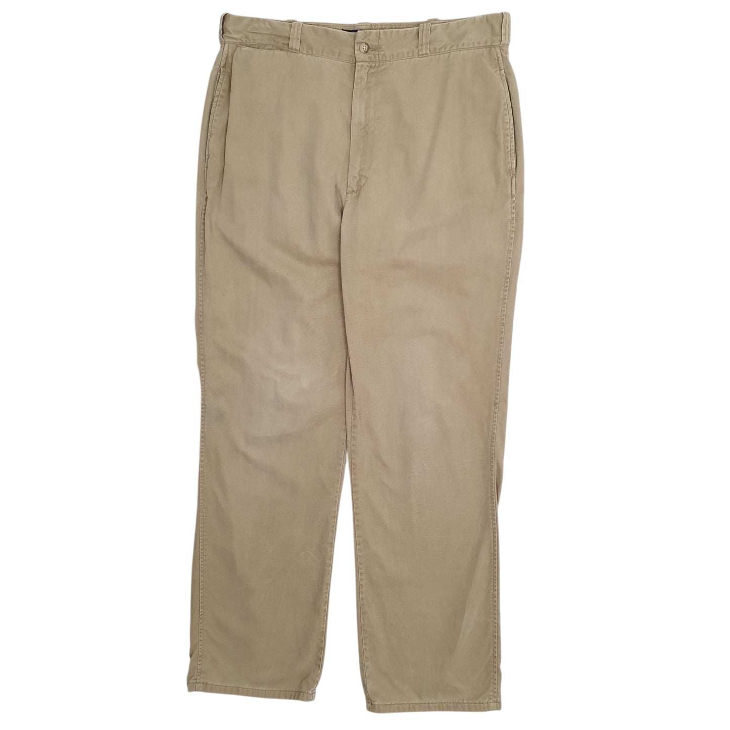 Mens Beige Polo Ralph Lauren Vintage 80s Made In USA Chino Trousers