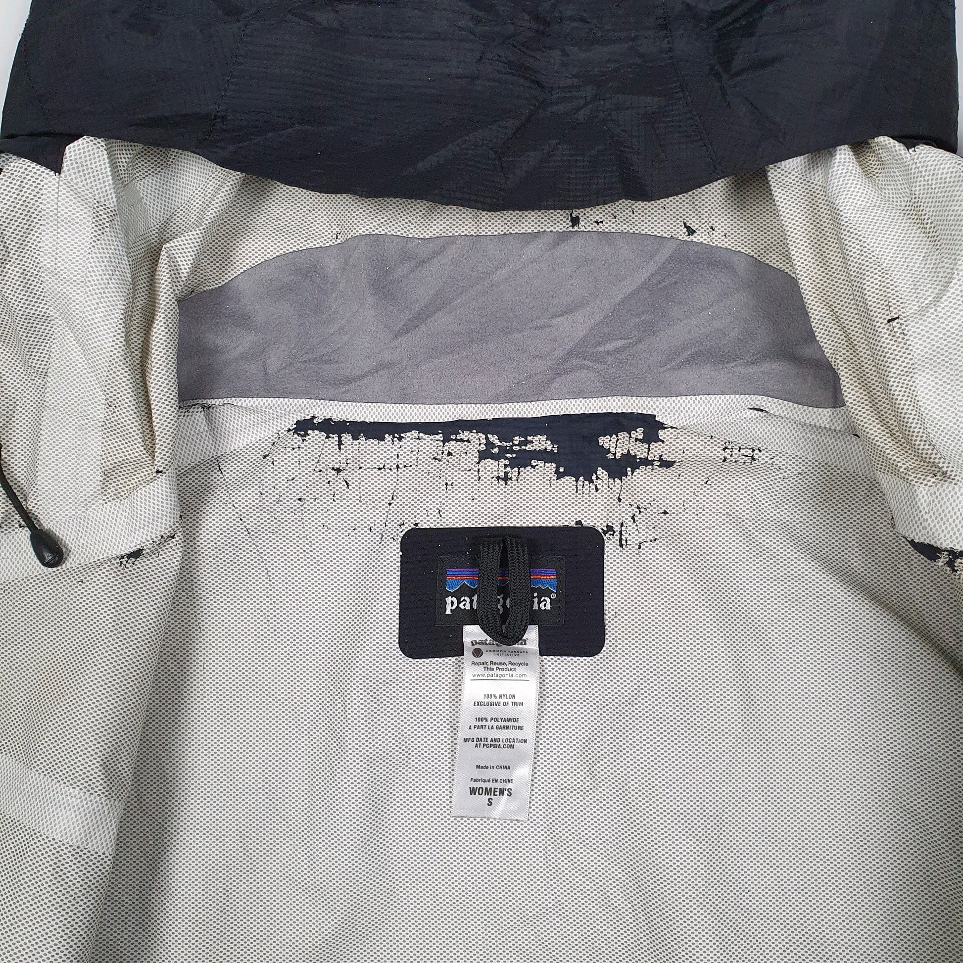 Womens Black Patagonia Torrentshell Crewneck Coat