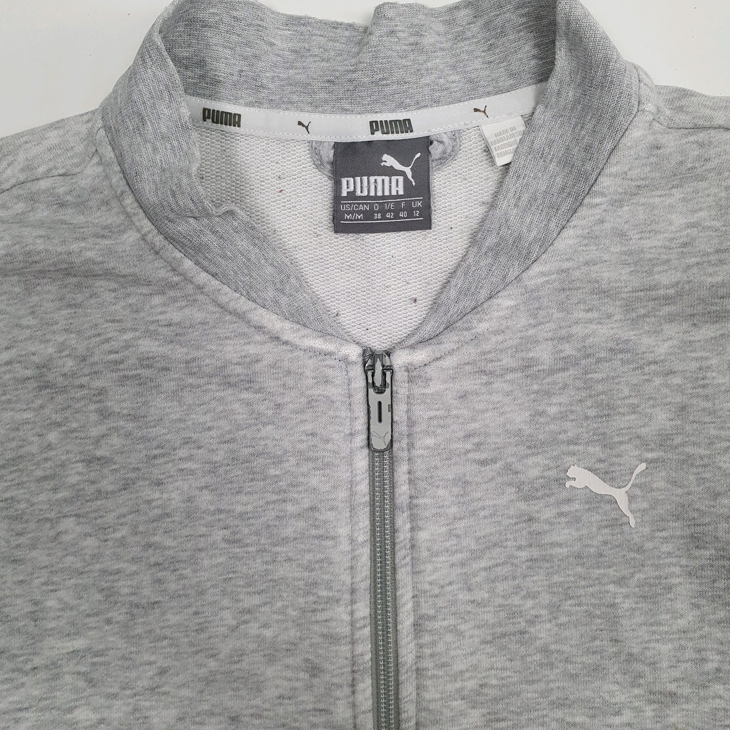 Womens Grey Puma  Full Zip Jumper
