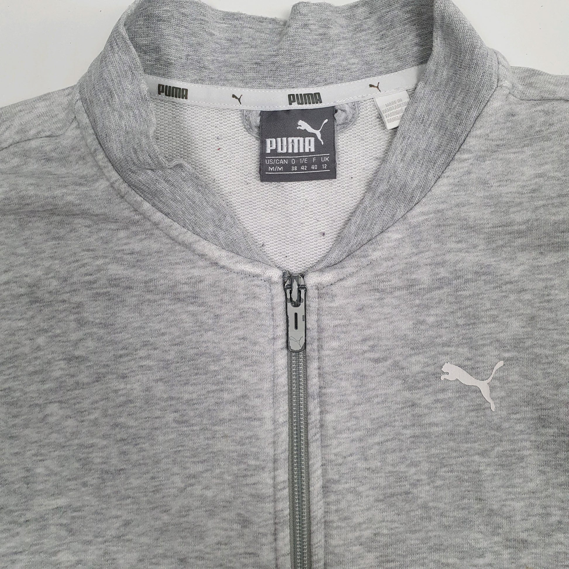 Womens Grey Puma  Full Zip Jumper