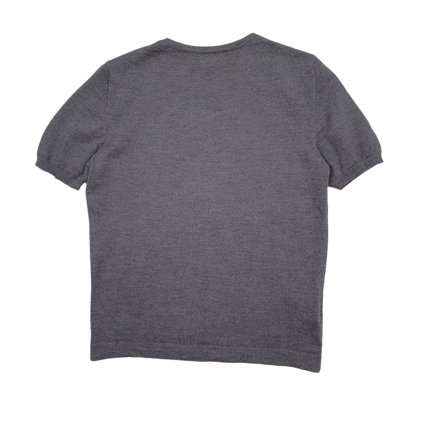 Womens Grey Burberry Heavyweight V Neck T Shirt