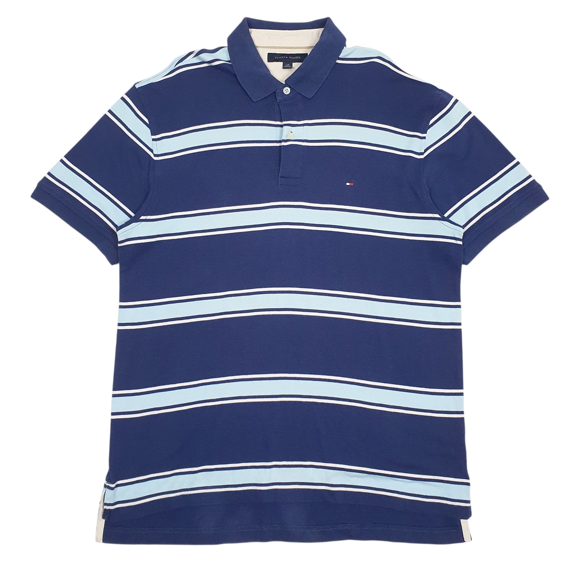 Mens Blue Tommy Hilfiger  Short Sleeve Polo Shirt