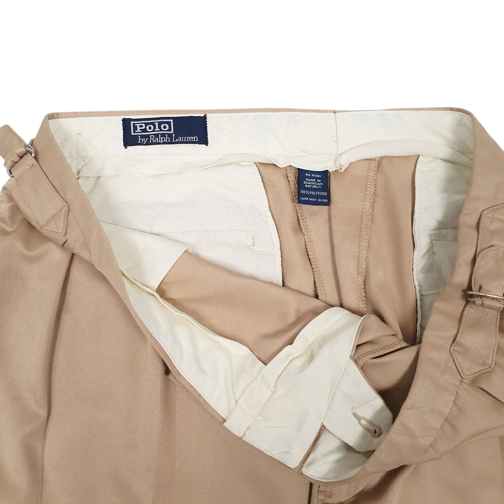 Mens Brown Polo Ralph Lauren Vintage Pleated  Trousers