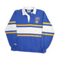 Mens Blue Barbarian Rugby Long Sleeve Polo Shirt