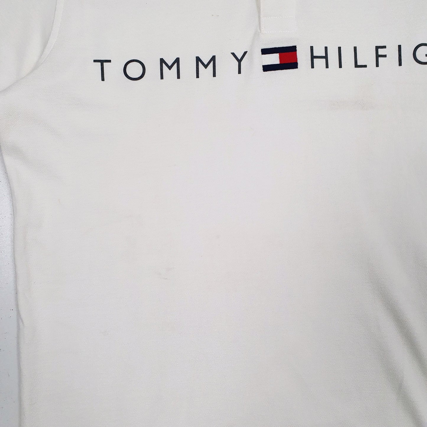 Mens White Tommy Hilfiger   Polo Shirt