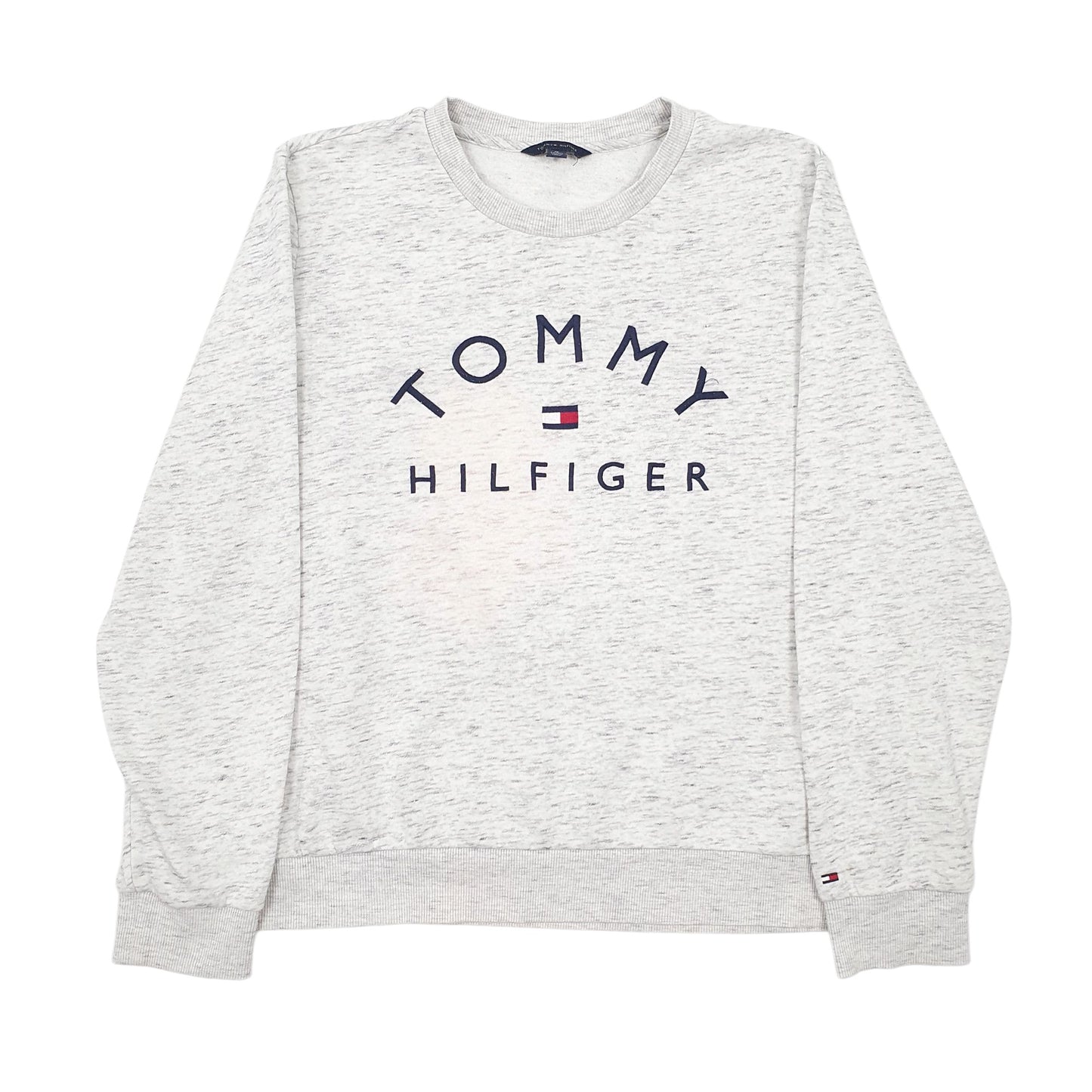 Womens Grey Tommy Hilfiger Spellout Crewneck Jumper