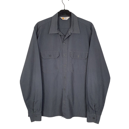 Mens Navy Carhartt Vintage 00s Long Sleeve Shirt