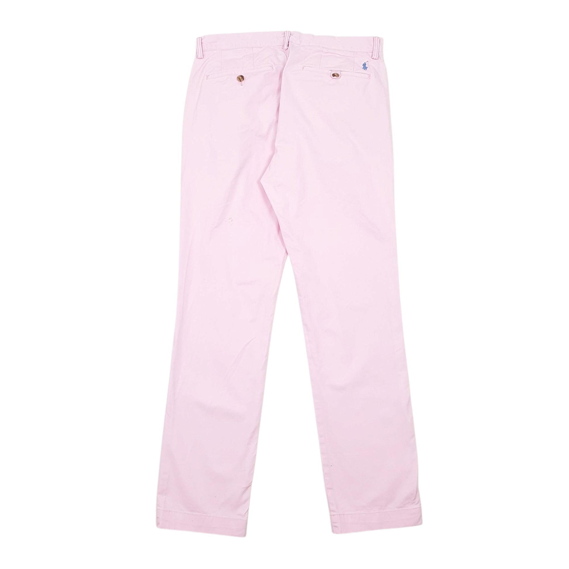 Mens Pink Polo Ralph Lauren Stretch Straight Fit  Trousers