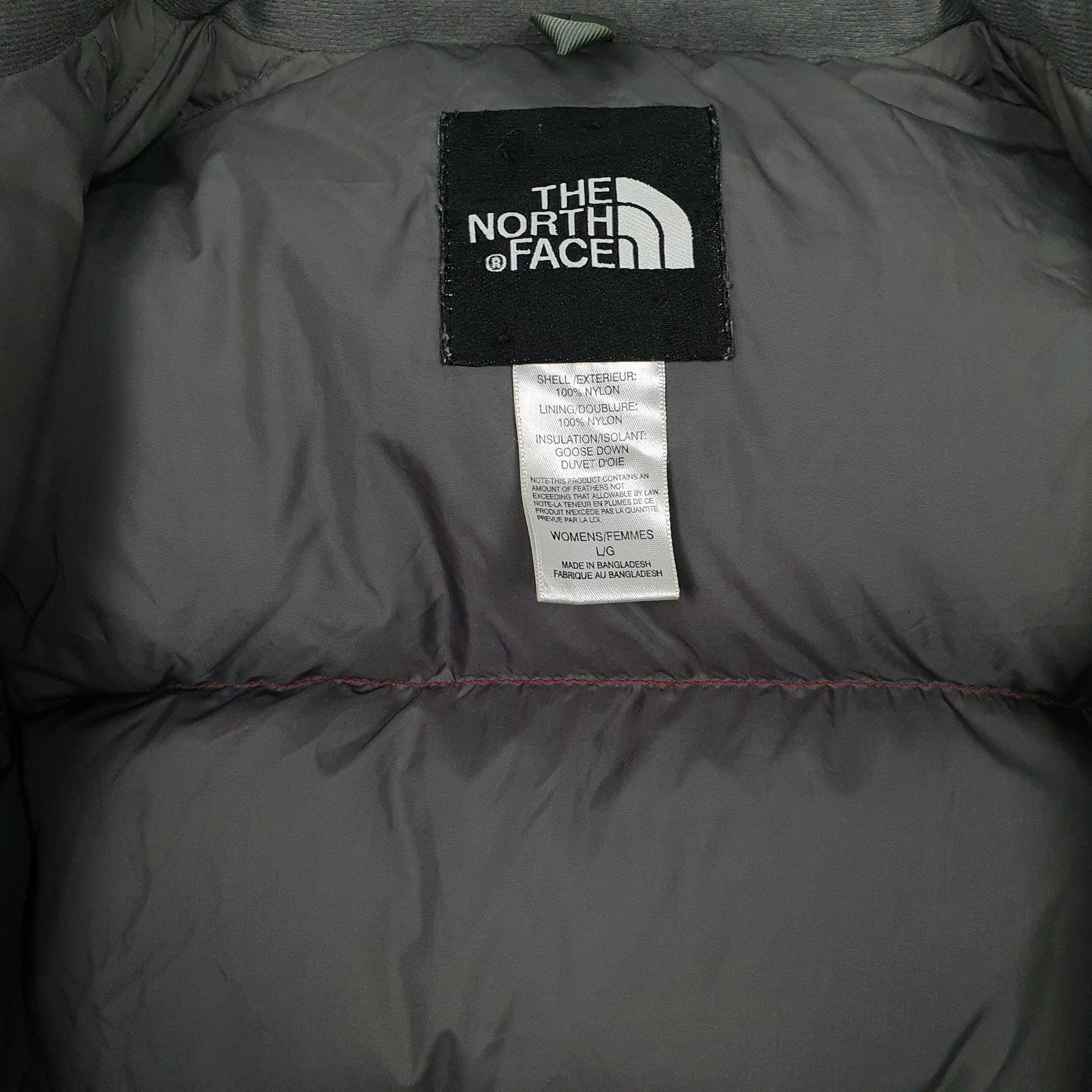 Womens Red The North Face Nuptse  Coat