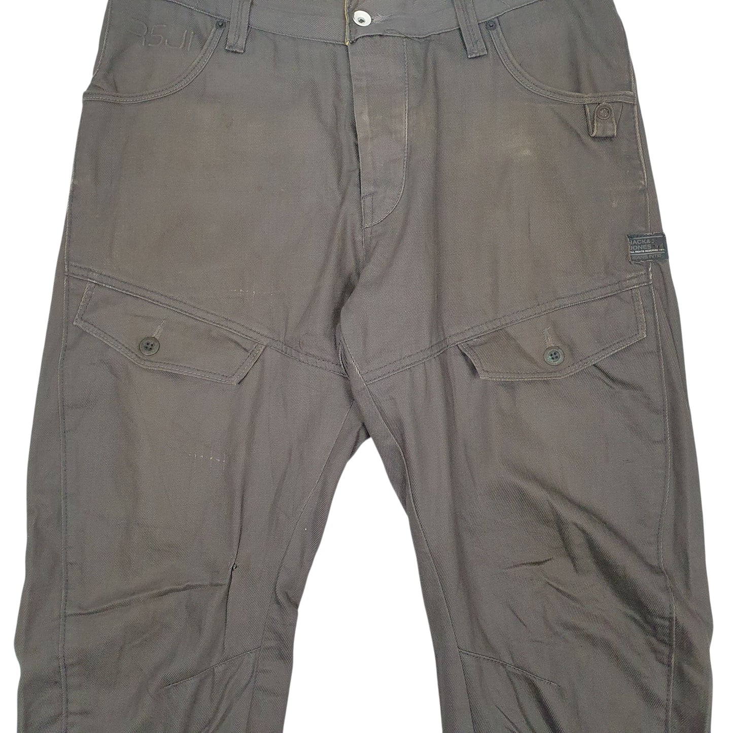 Mens Grey Jack & Jones Dale Feng Twist  Trousers