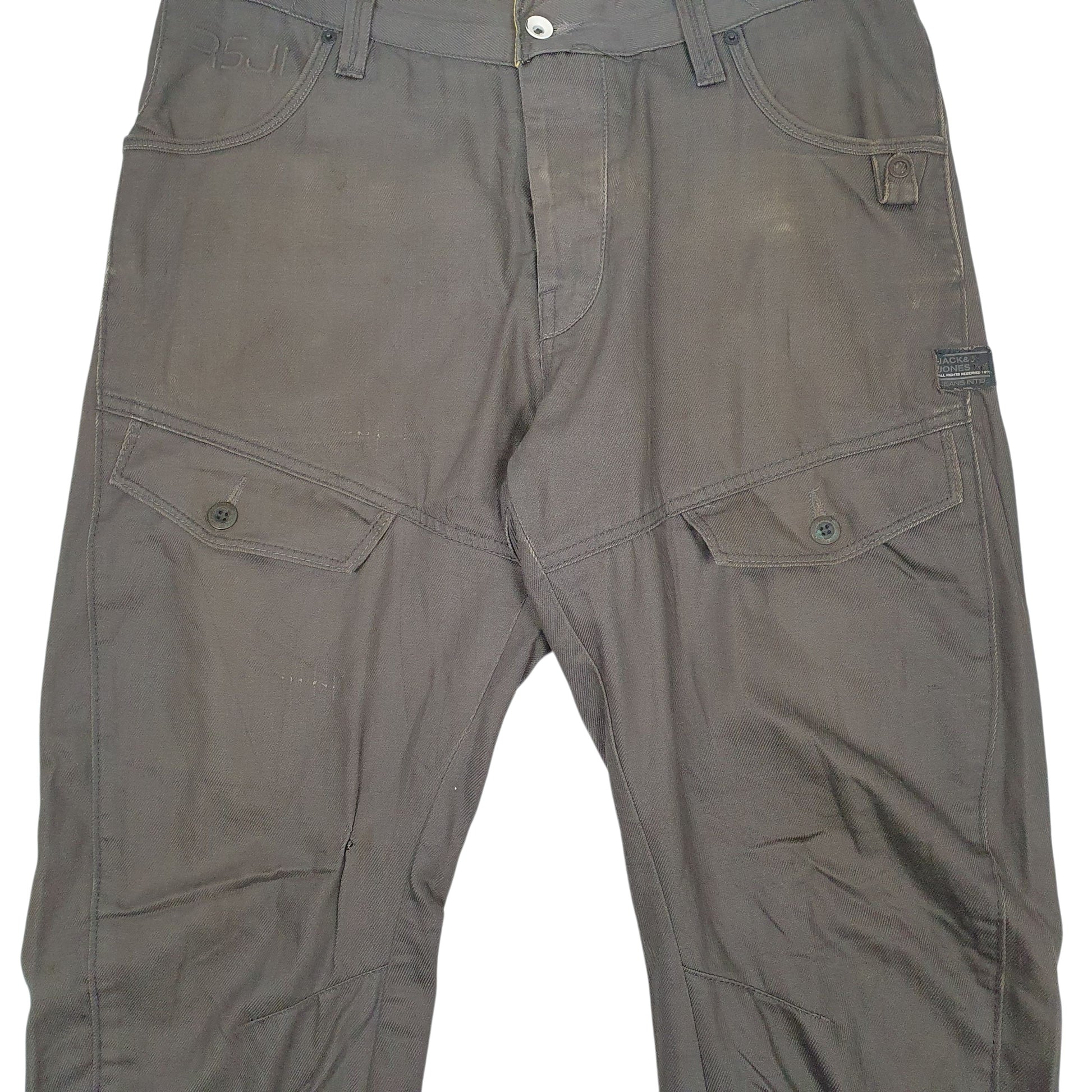 Mens Grey Jack & Jones Dale Feng Twist  Trousers