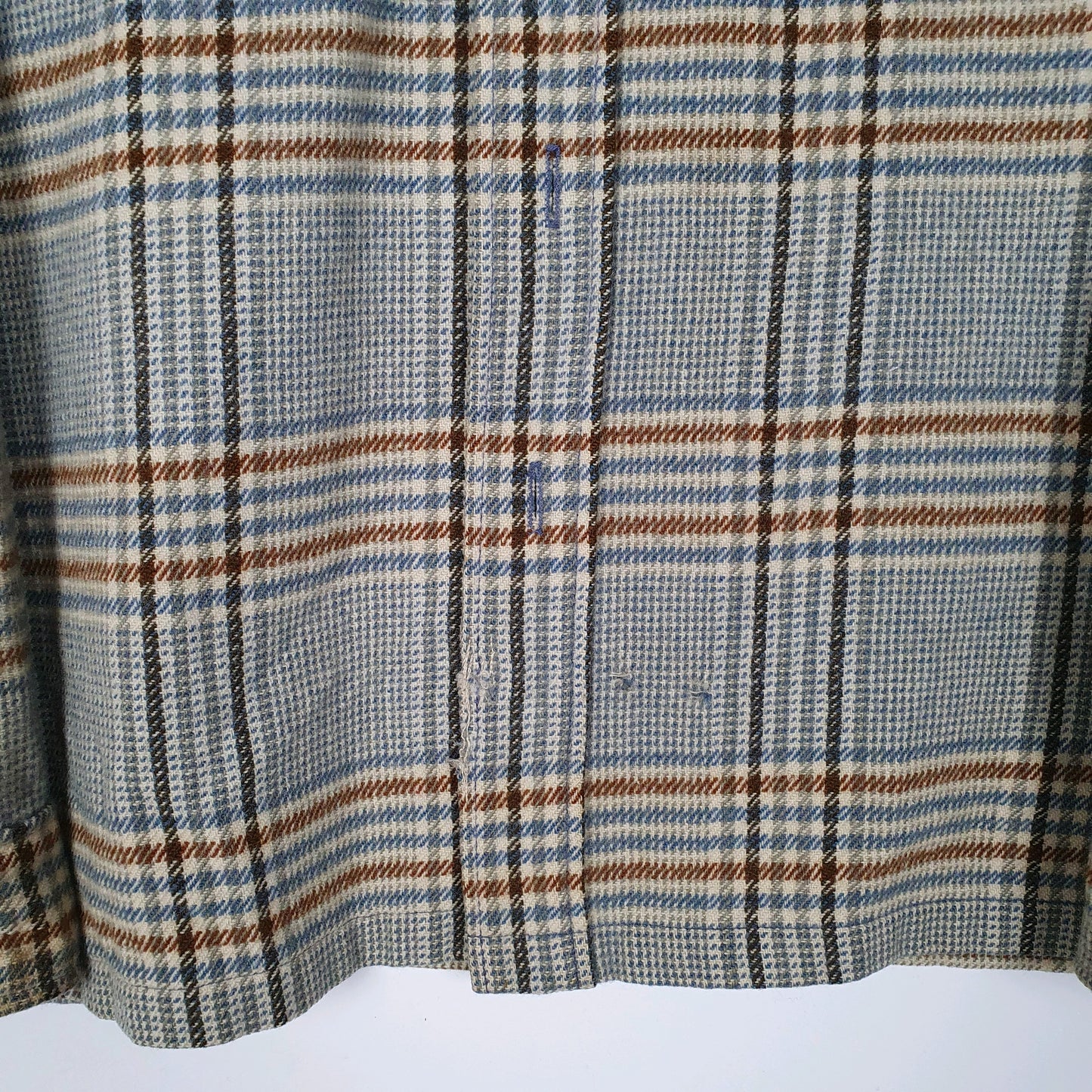 Mens Blue Woolrich Vintage 1980s Thick Shacket  Shirt