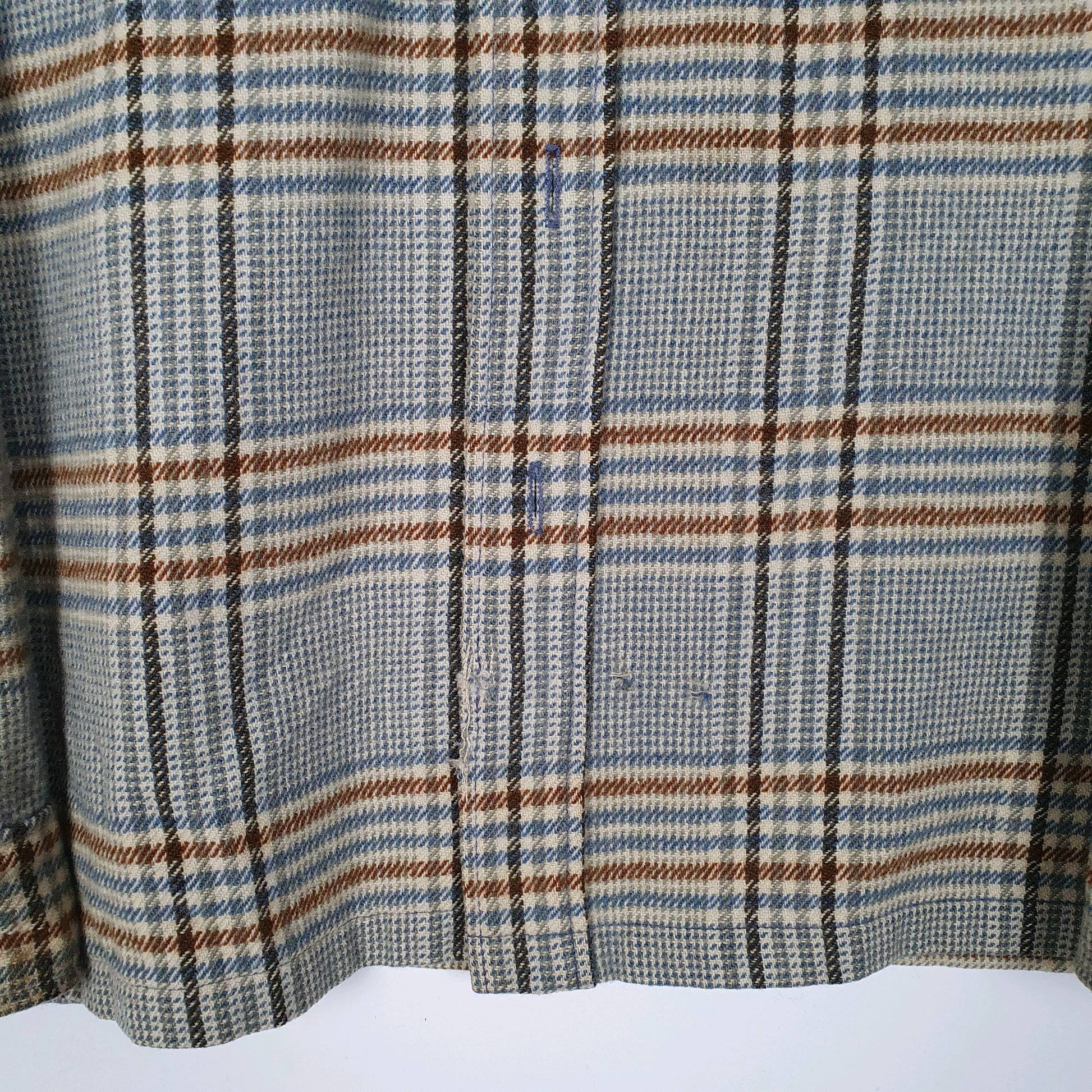 Mens Blue Woolrich Vintage 1980s Thick Shacket  Shirt