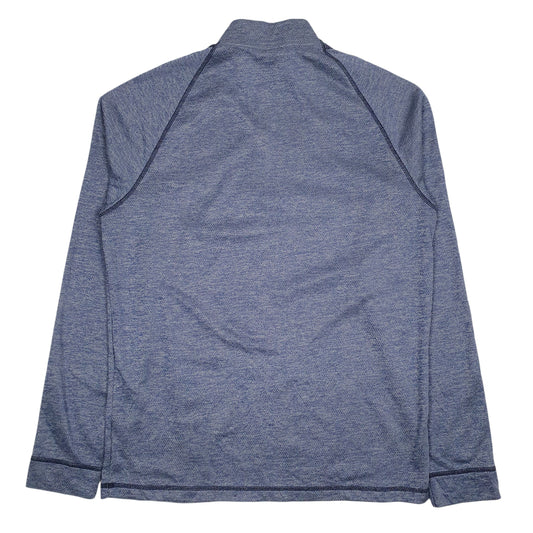 Mens Blue Adidas  Quarter Zip Jumper