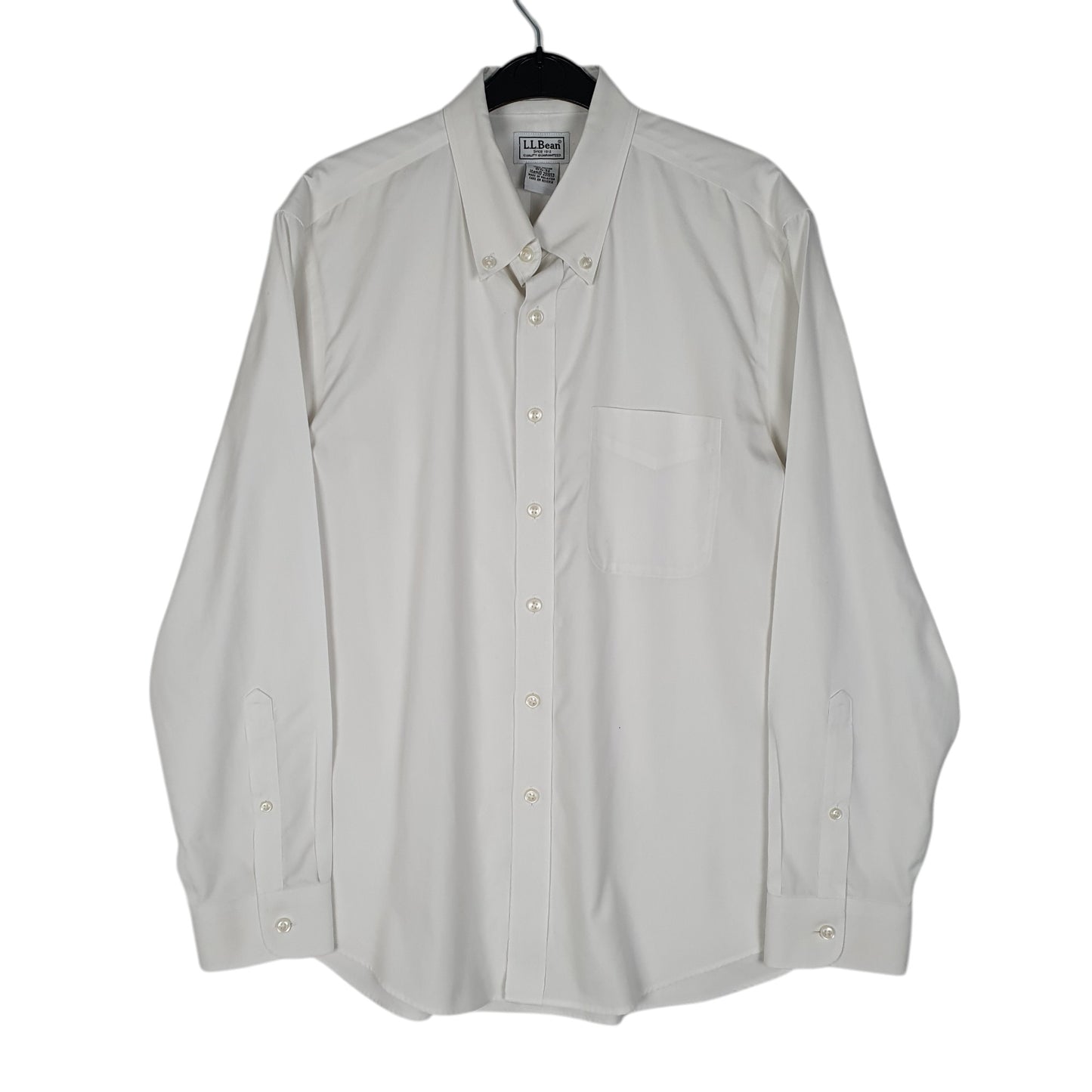 Mens White L.L.Bean  Long Sleeve Shirt