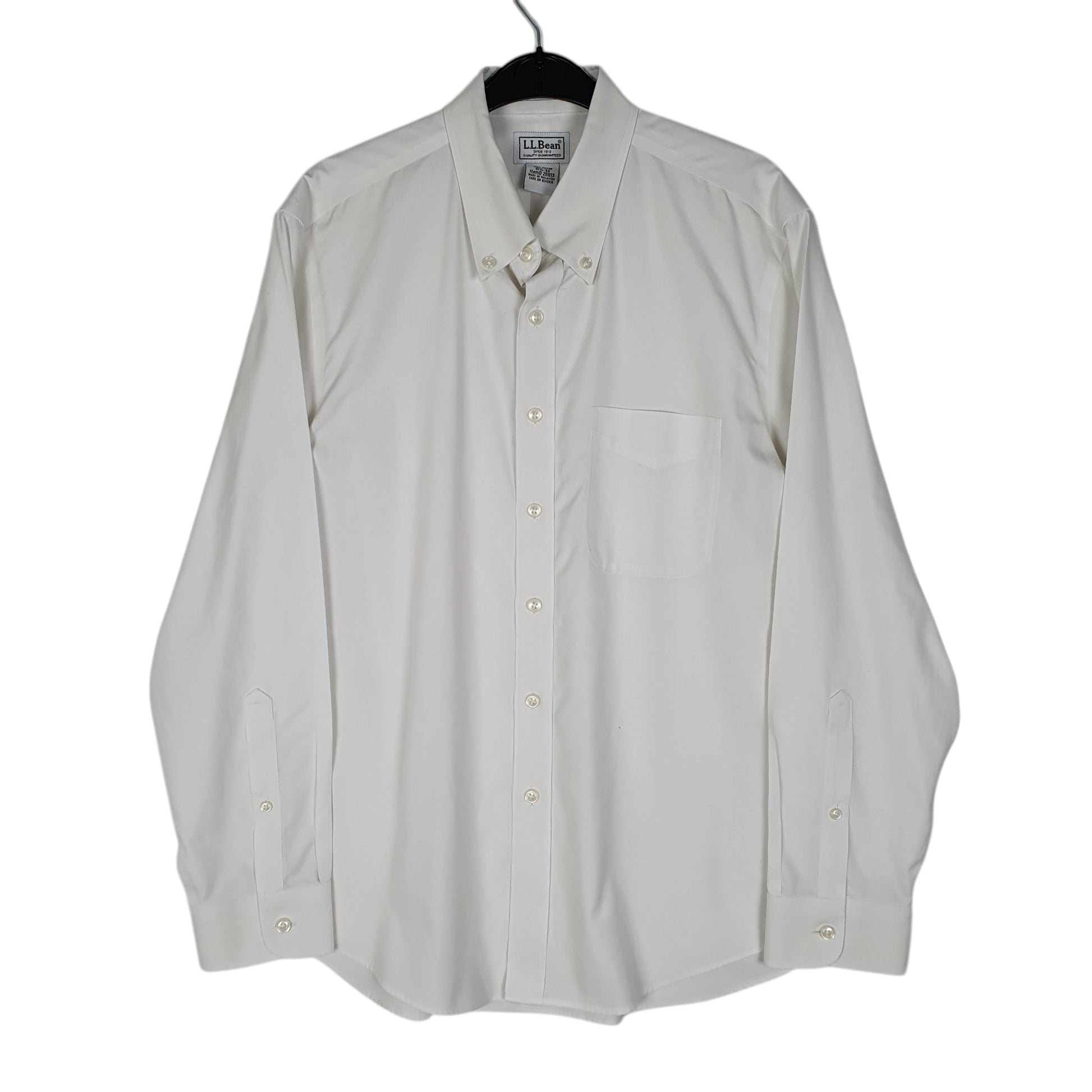 Mens White L.L.Bean  Long Sleeve Shirt