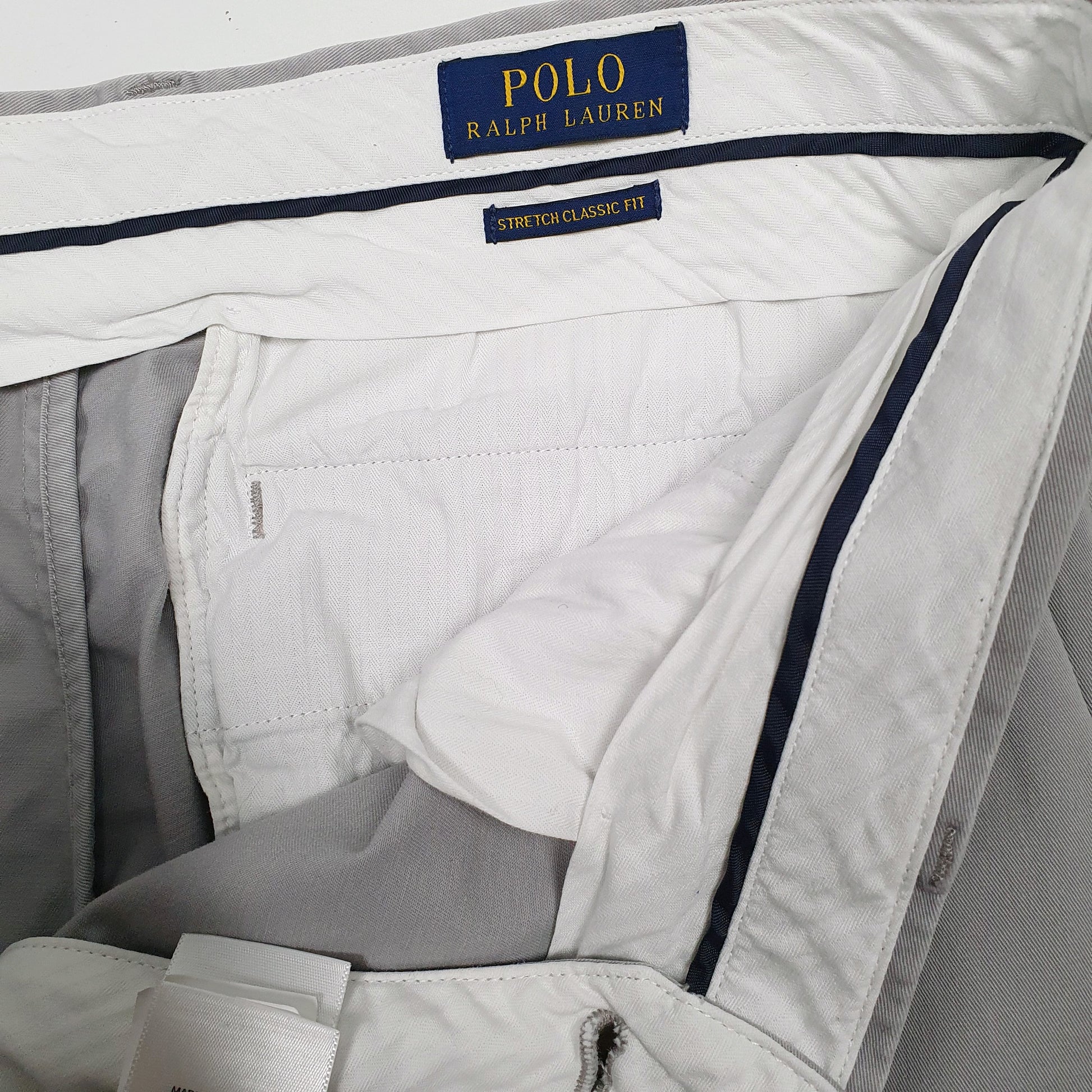 Mens Grey Polo Ralph Lauren Stretch Classic  Trousers