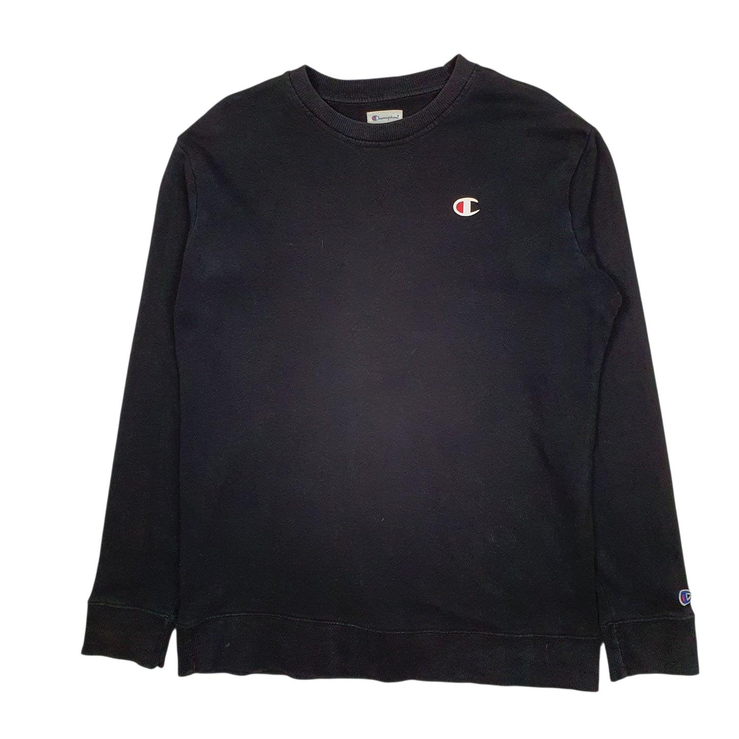 Mens Black Champion Lightweight Crewneck Jumper