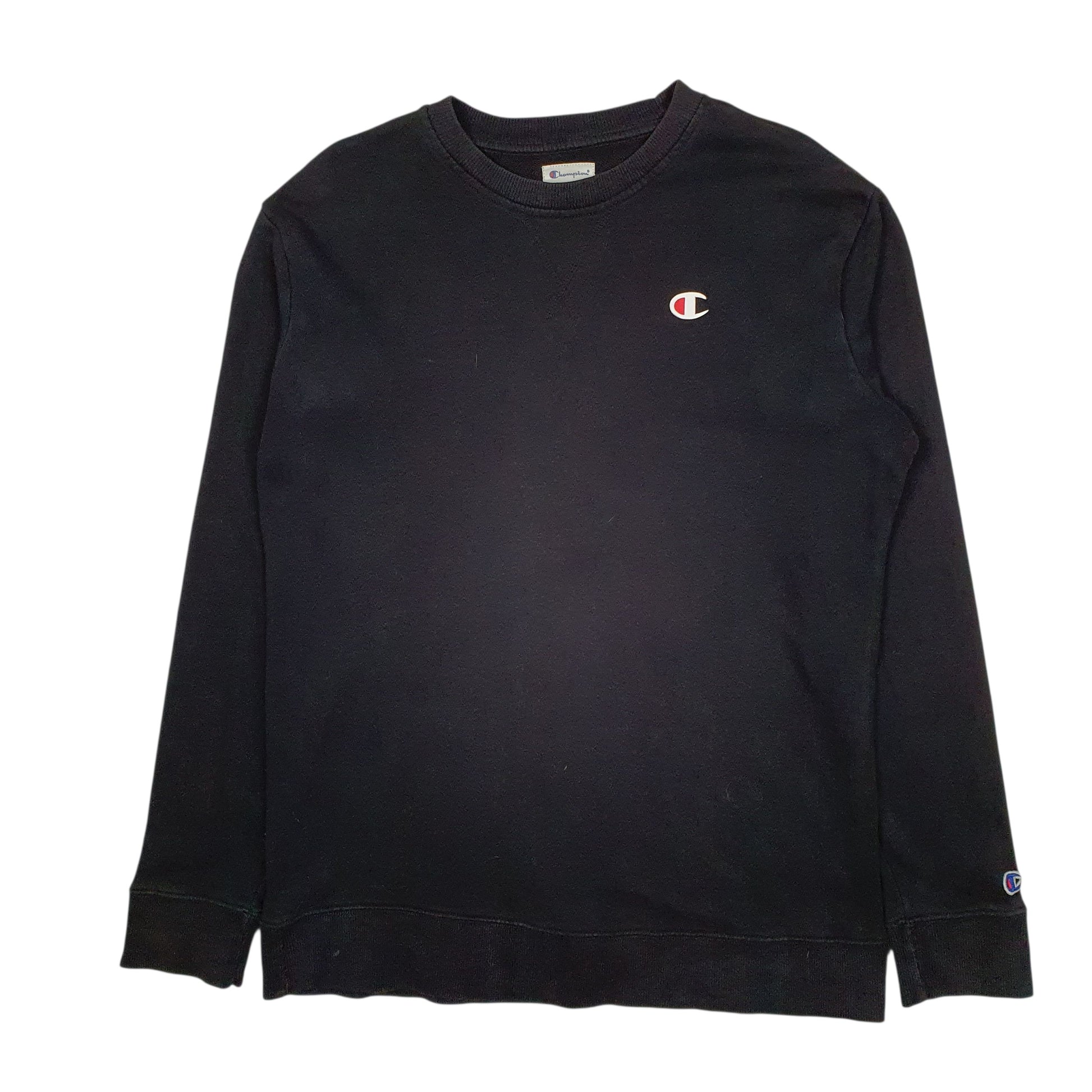 Mens Black Champion Lightweight Crewneck Jumper