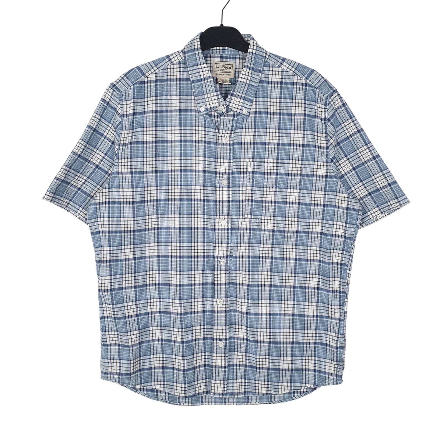 Mens Blue L.L.Bean  Short Sleeve Shirt