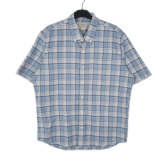 Mens Blue L.L.Bean  Short Sleeve Shirt