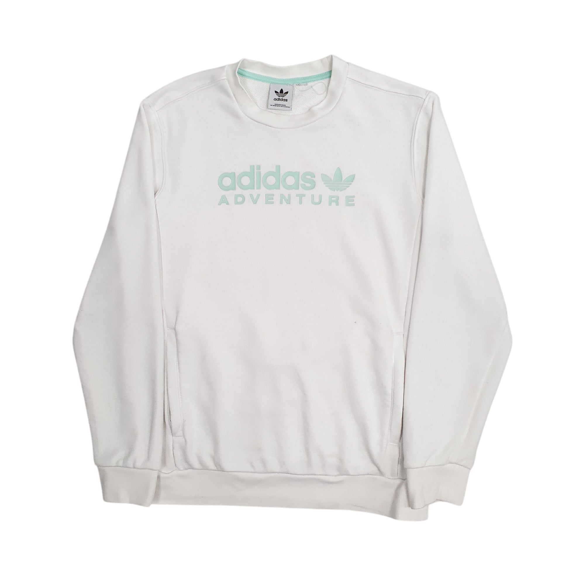 Womens White Adidas Adventure Crewneck Jumper