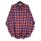 Mens Red L.L.Bean US Coast Guard Tartan Long Sleeve Shirt