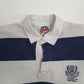 Mens Navy Barbarian Montreal College Rugby Crewneck Polo Shirt